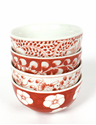 4er-Set Reisschalen 'Printmix Red' Thumbnail 1