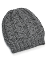Bonnet motif tresse, Gris, OS Thumbnail 1